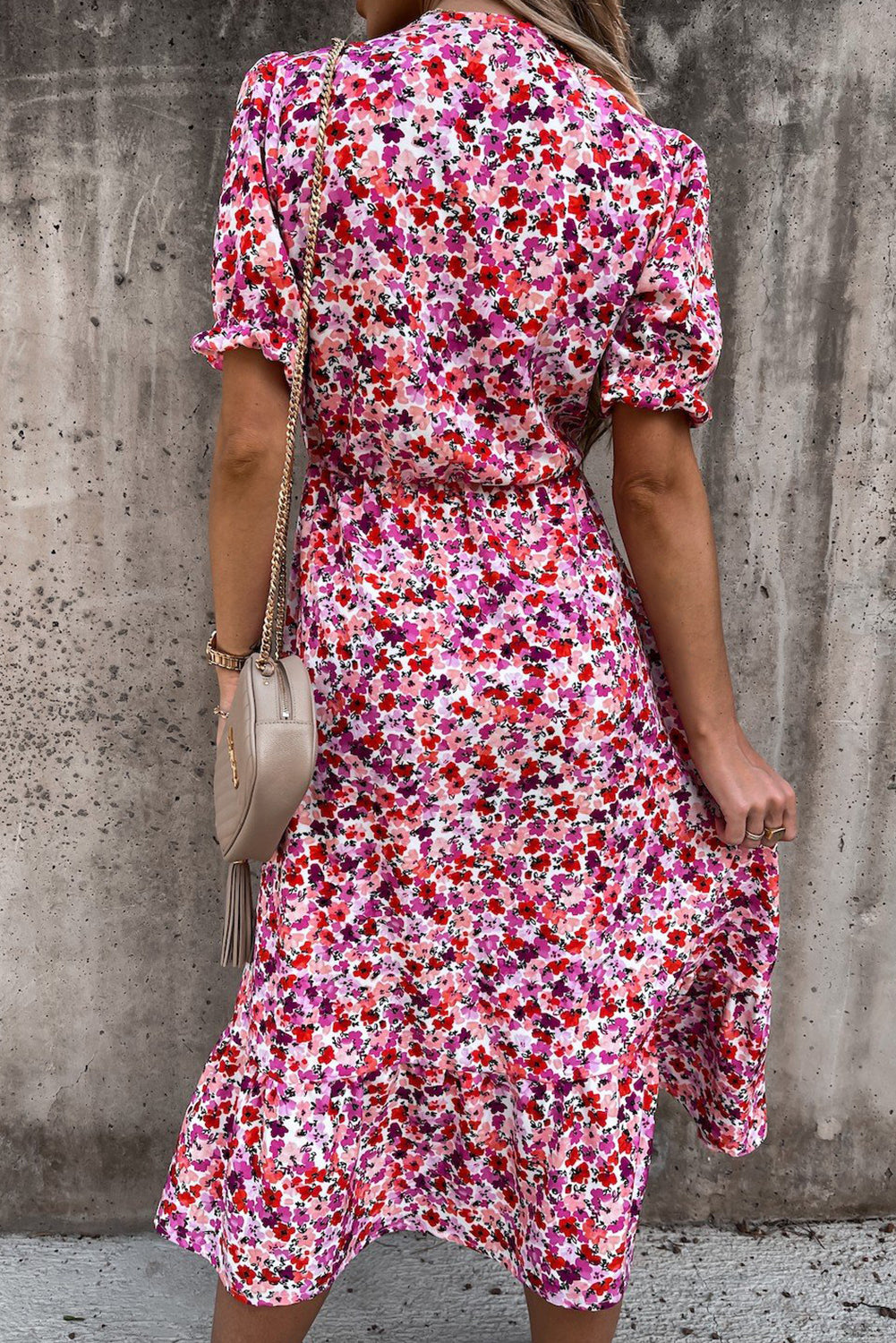 Women's Tropical Casual Print Short-Sleeve Dress