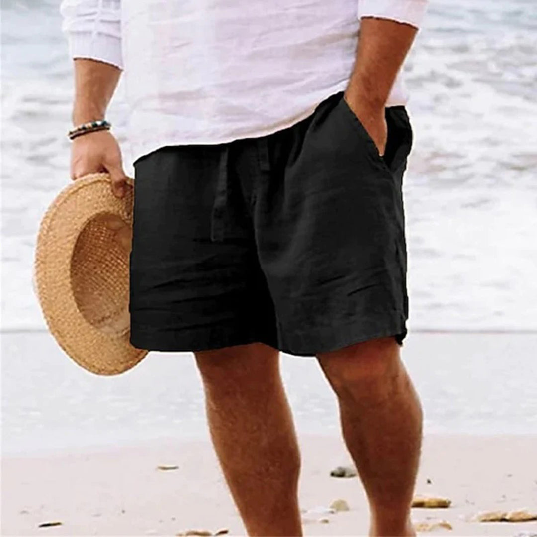 Men's Relaxed Fit Drawstring Casual Shorts with Pockets and Adjustable Waist