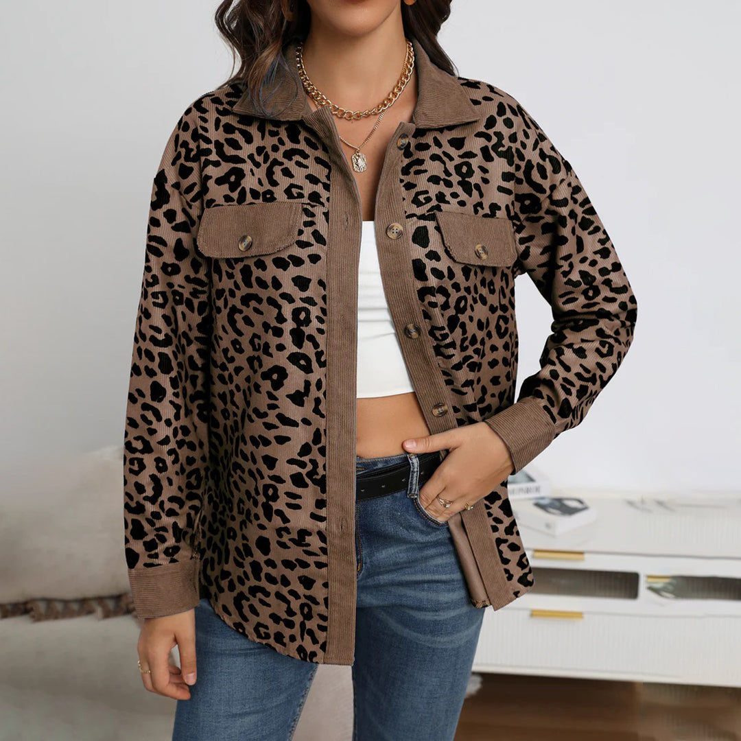 Women's Fitted Leopard Print Blazer