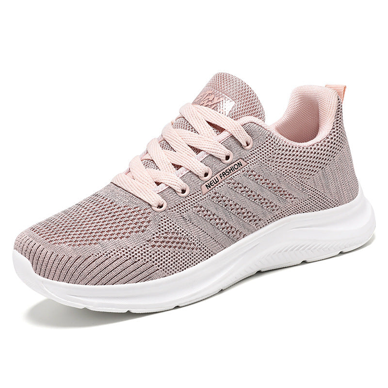 Women's Lace-Up Running Shoes with Cushioned Sole Support
