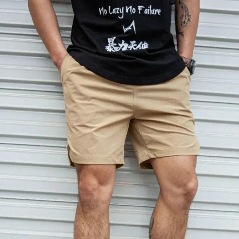 Men's Quick-Dry Swim Shorts with Adjustable Waist and Side Pockets