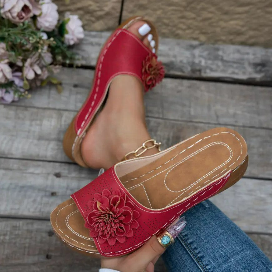 Women's Floral Design Orthopedic Sandals