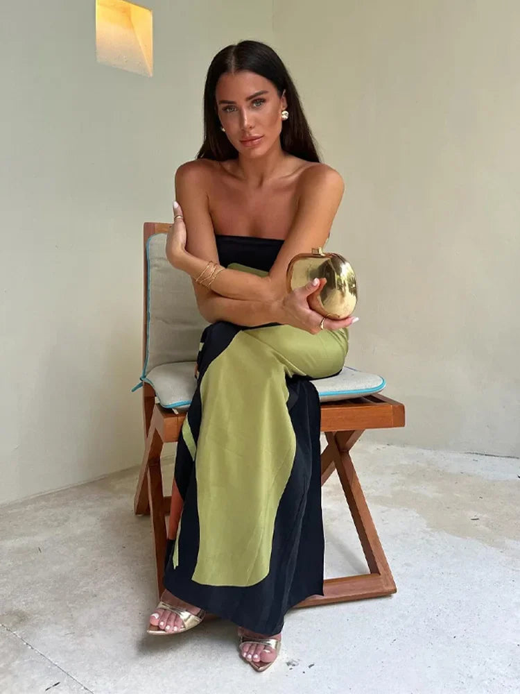 Women's Boho Off-The-Shoulder Maxi Dress