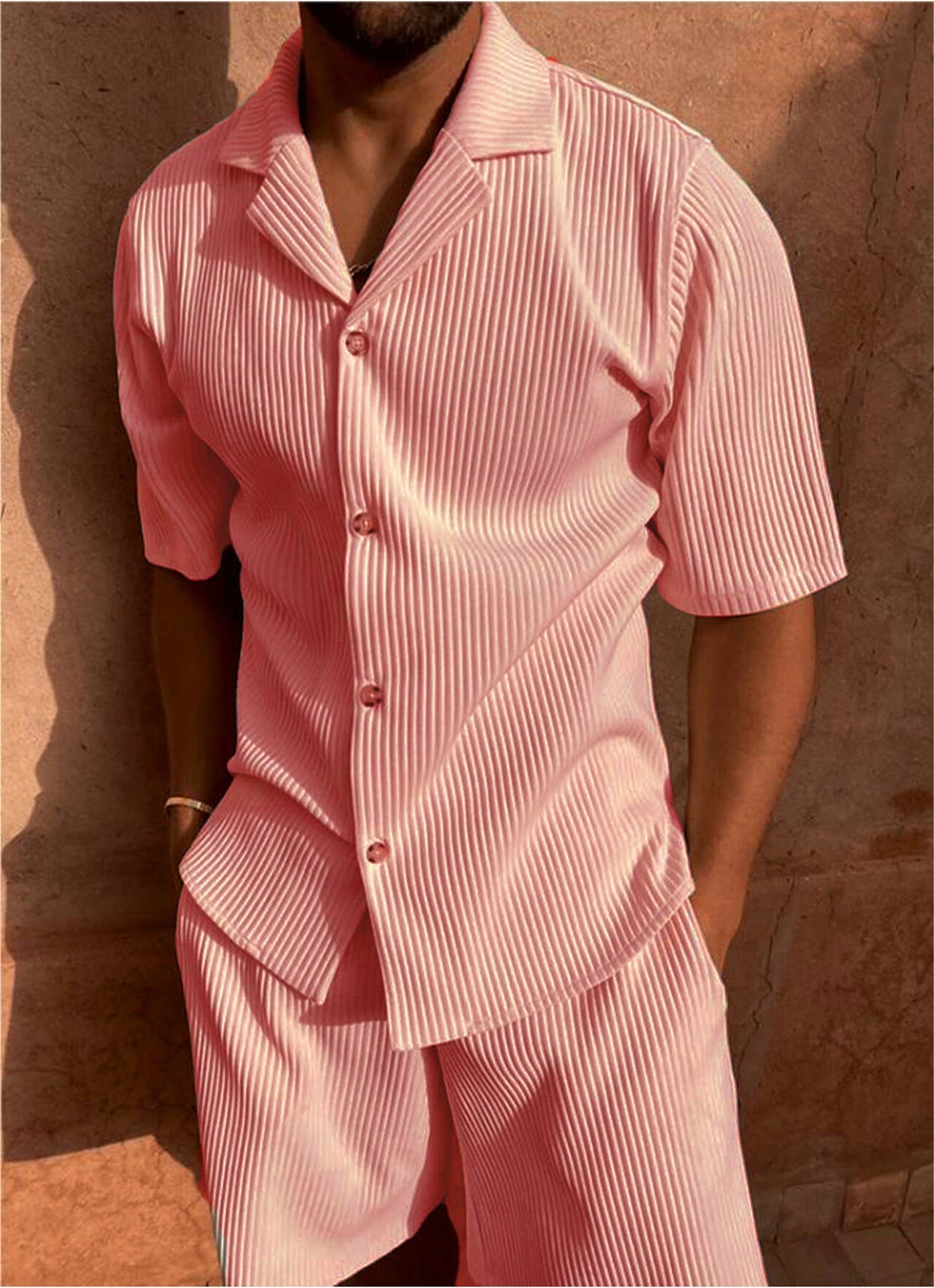 Relaxed Shirt and Shorts Set for Men