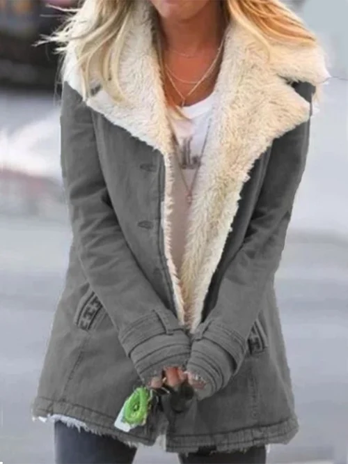 Women's Winter Jacket with Soft Lining and Turn-Down Collar