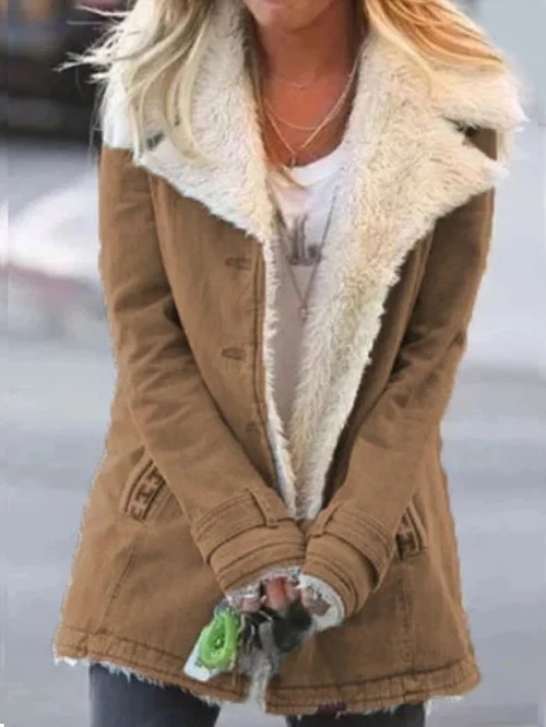 Women's Winter Jacket with Soft Lining and Turn-Down Collar
