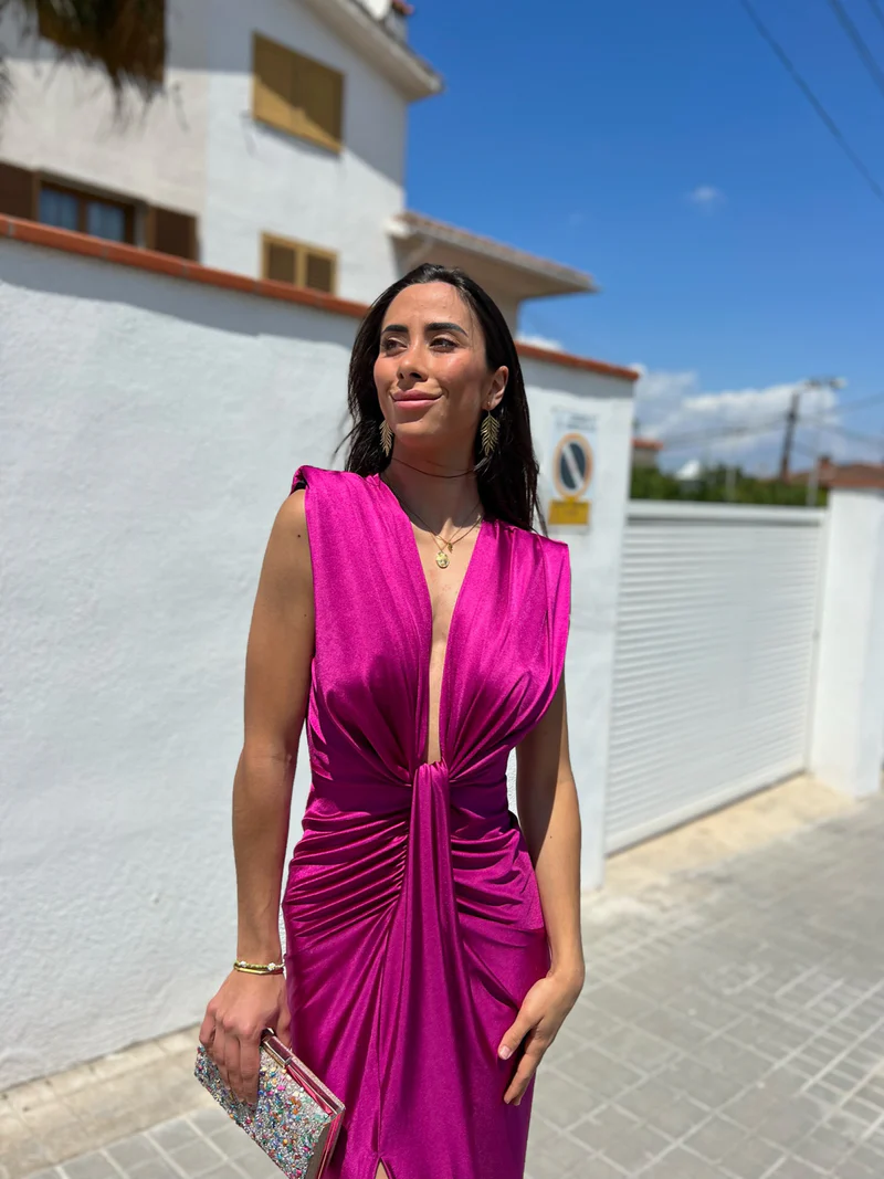 Elegant Tie-Front Neckline Dress for Women