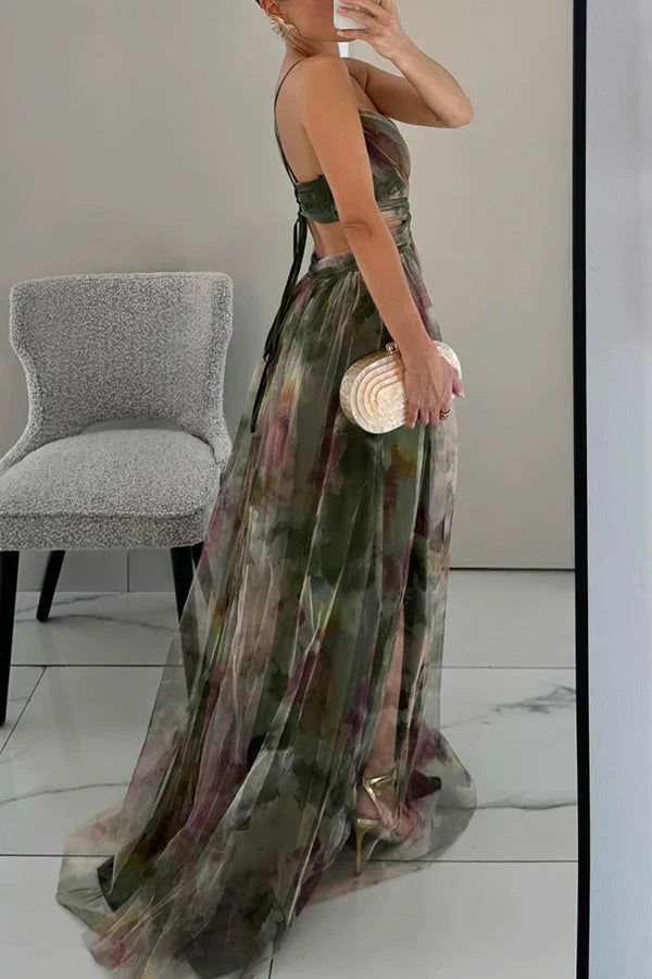 Enchanting Floral Print Maxi Dress for Women