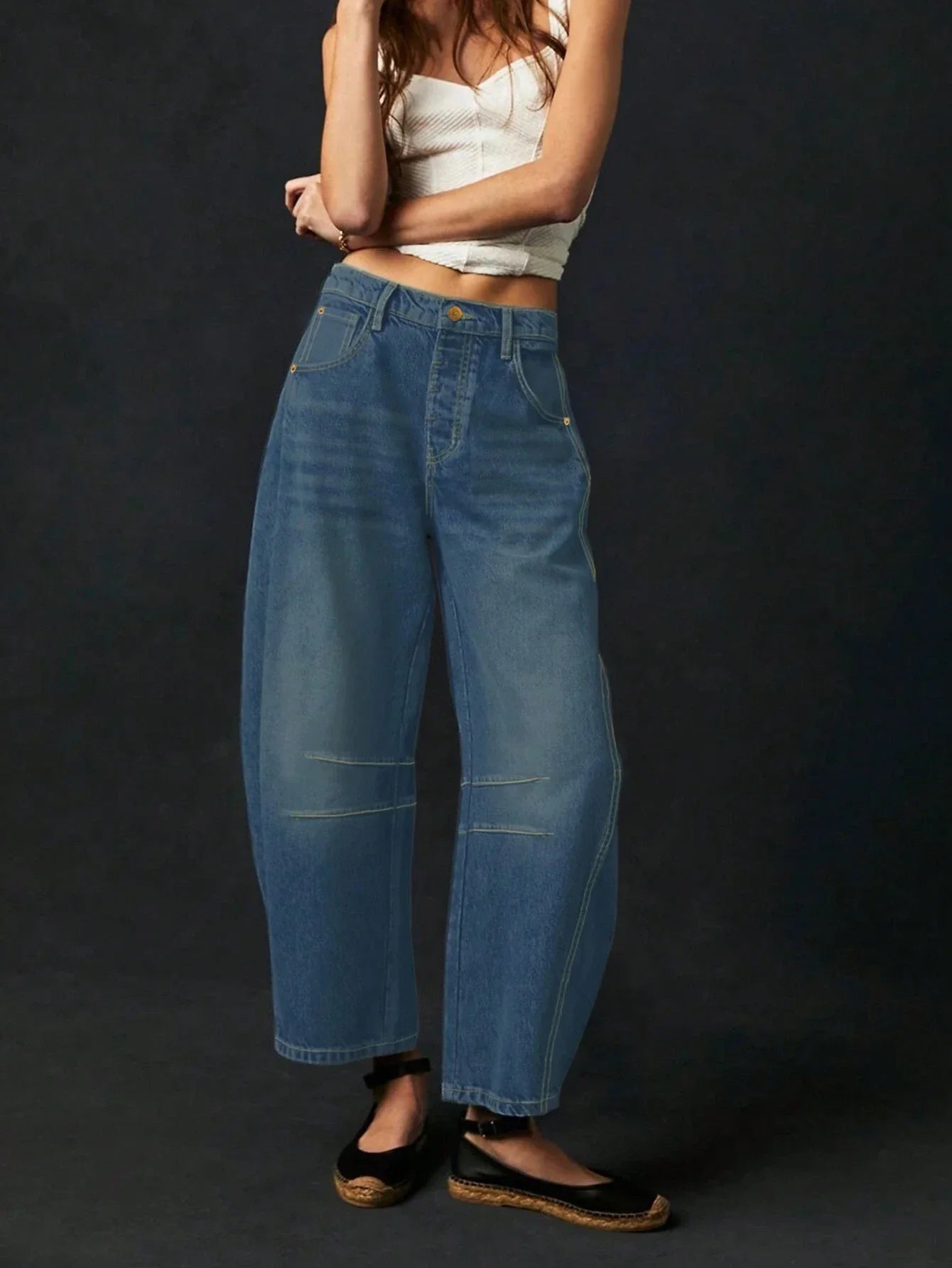 Women's Loose Fit Jeans with Comfort and Durability