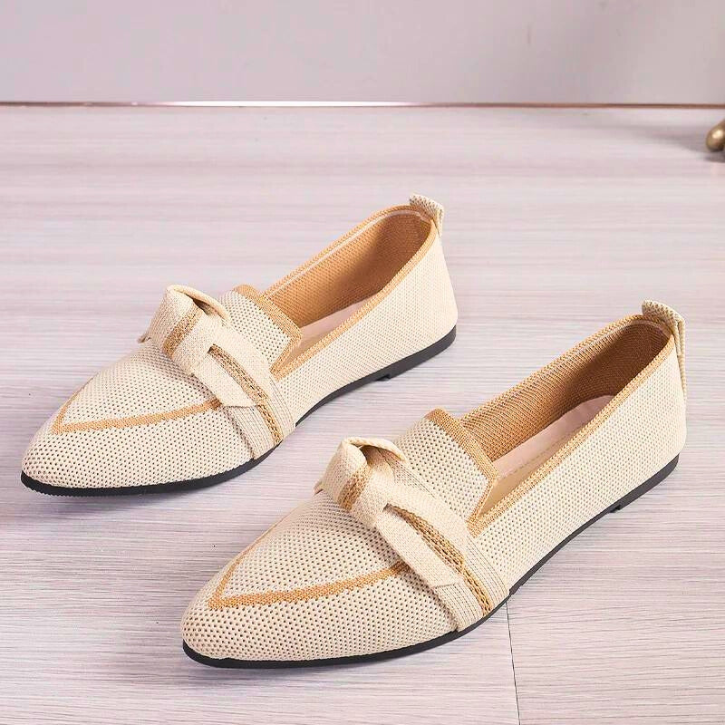 Women's Elegant Flats with Knotted Design for Comfortable Fit