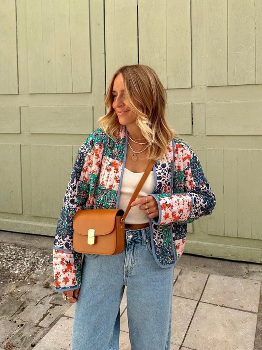 Women's Vintage Style Soft Plaid Checkered Jacket