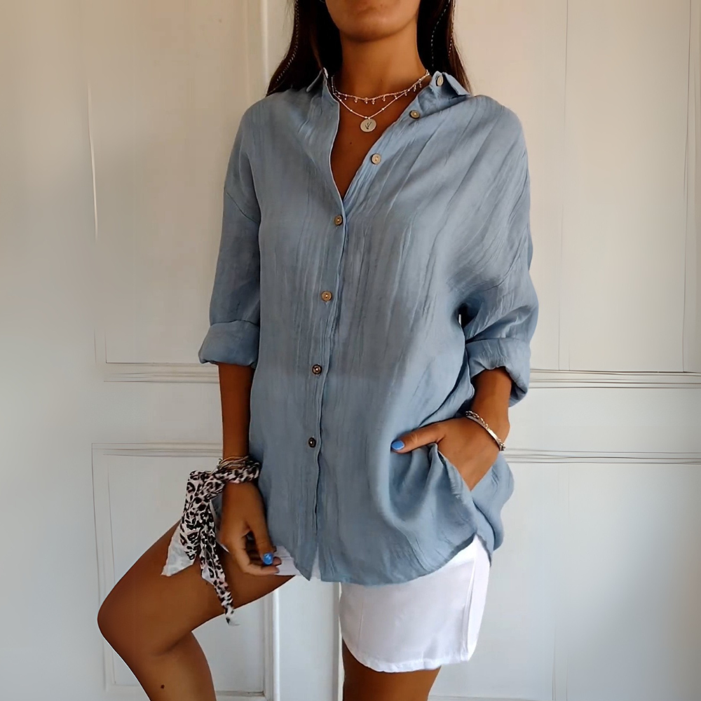 Women's Casual Button-Down Long Sleeve Shirt
