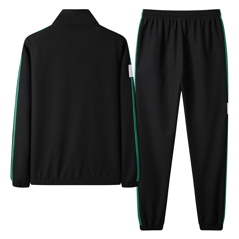 Men's Zip Up Tracksuit Two-piece with Stripe Jacket and Jogger Pants Set