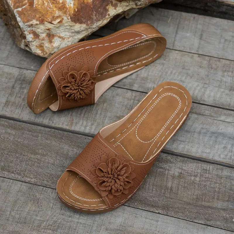 Women's Floral Design Orthopedic Sandals
