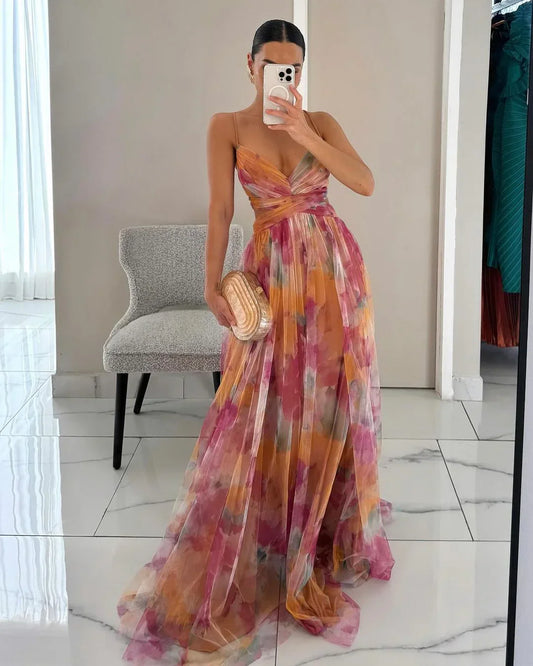 Enchanting Floral Print Maxi Dress for Women