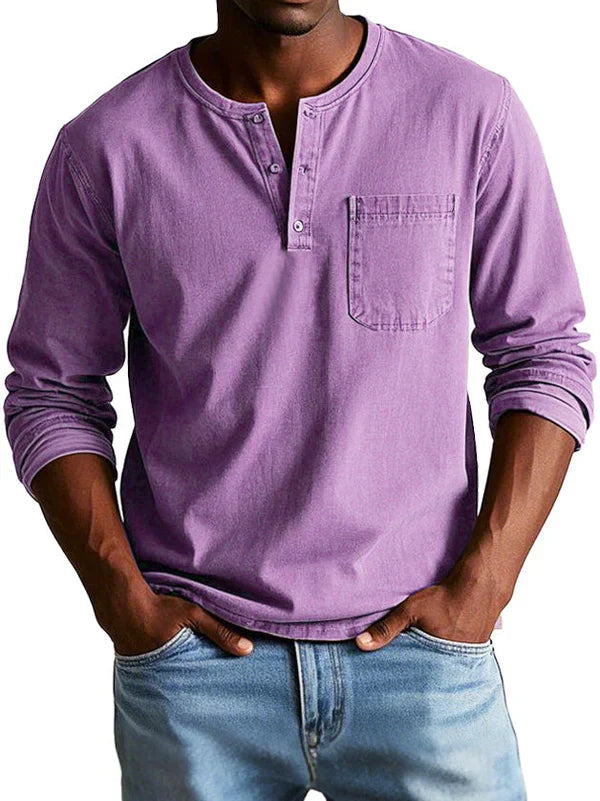 Vintage Long Sleeve Shirt for Men