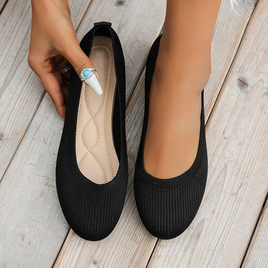 Women's Round Toe Slip-On Anti-Slip Shoes with Soft Insole