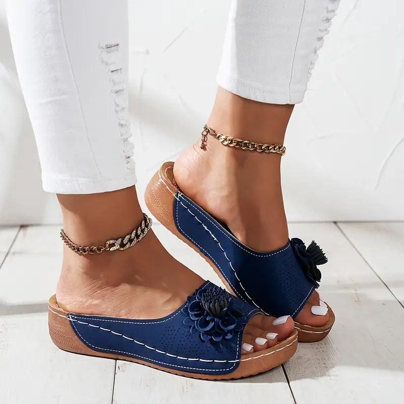 Women's Floral Design Orthopedic Sandals