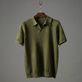 Men's V-neck polo shirt with short sleeves