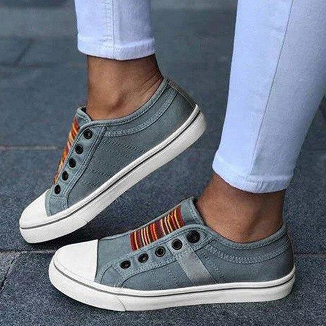 Women's Slip-On Casual Sneakers with Elastic Panel