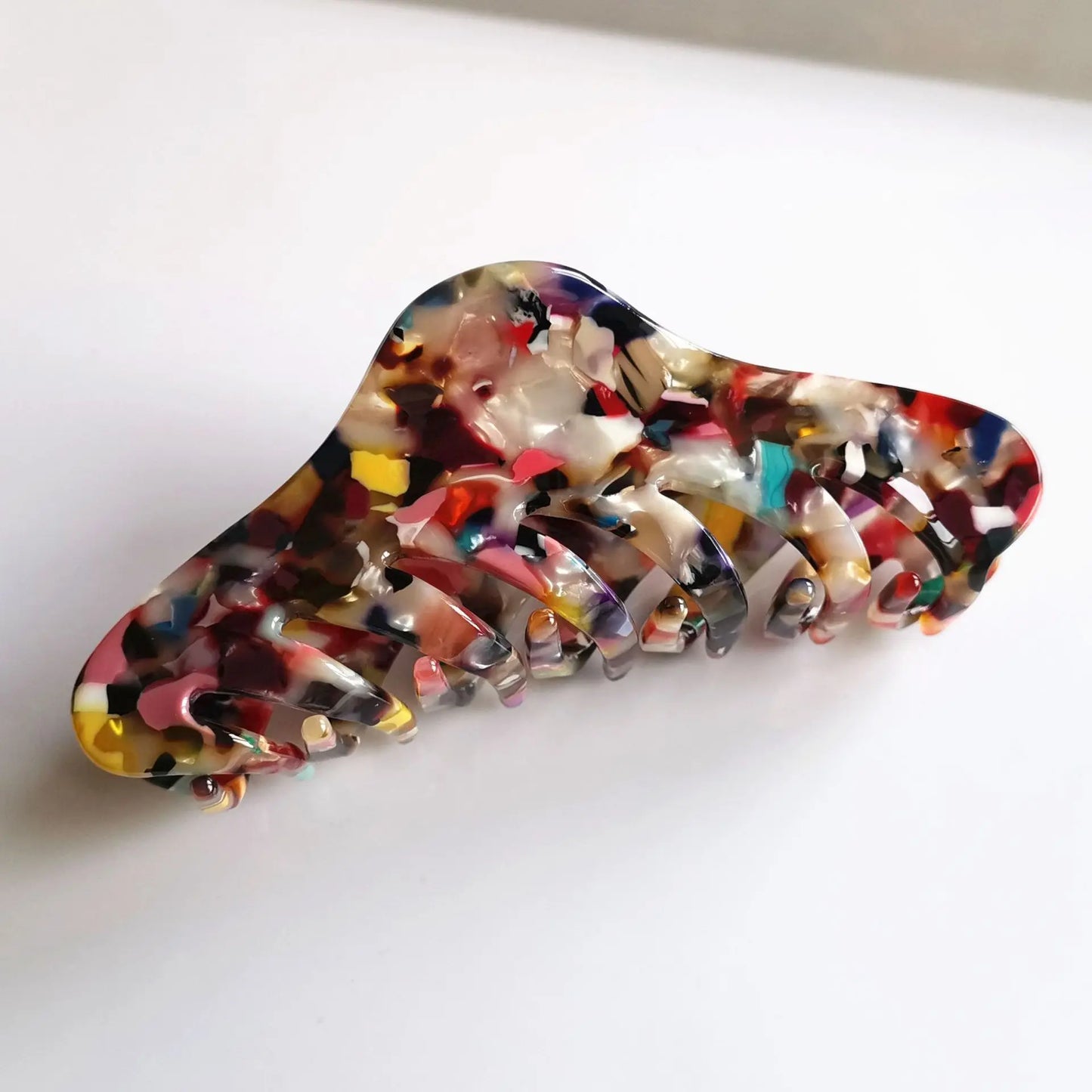 Elegant Leopard Print Crab Hair Clip – Large Acetate Hair Claw for Women