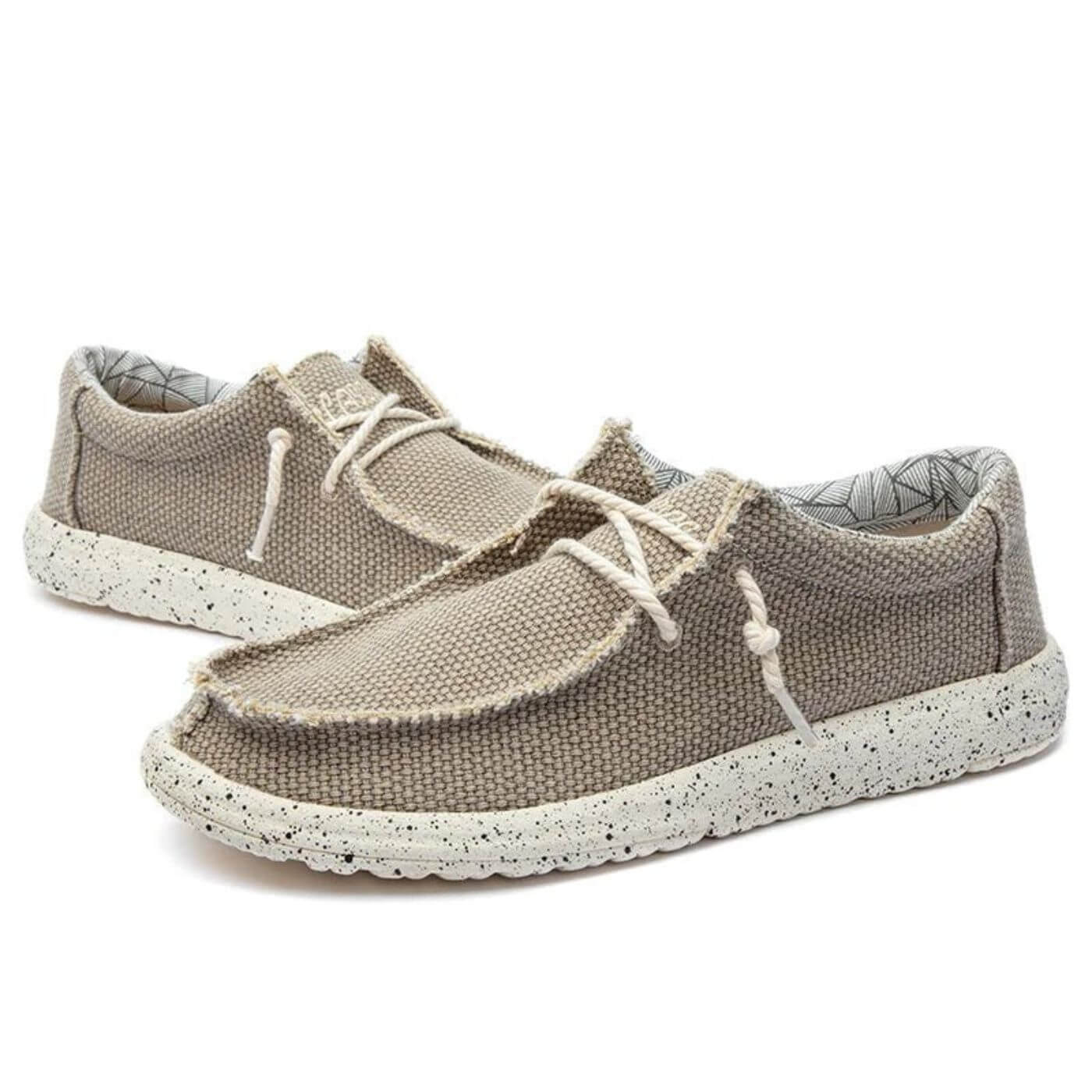 Men's Casual Lightweight Slip-On Shoes with Speckled Flexible Sole