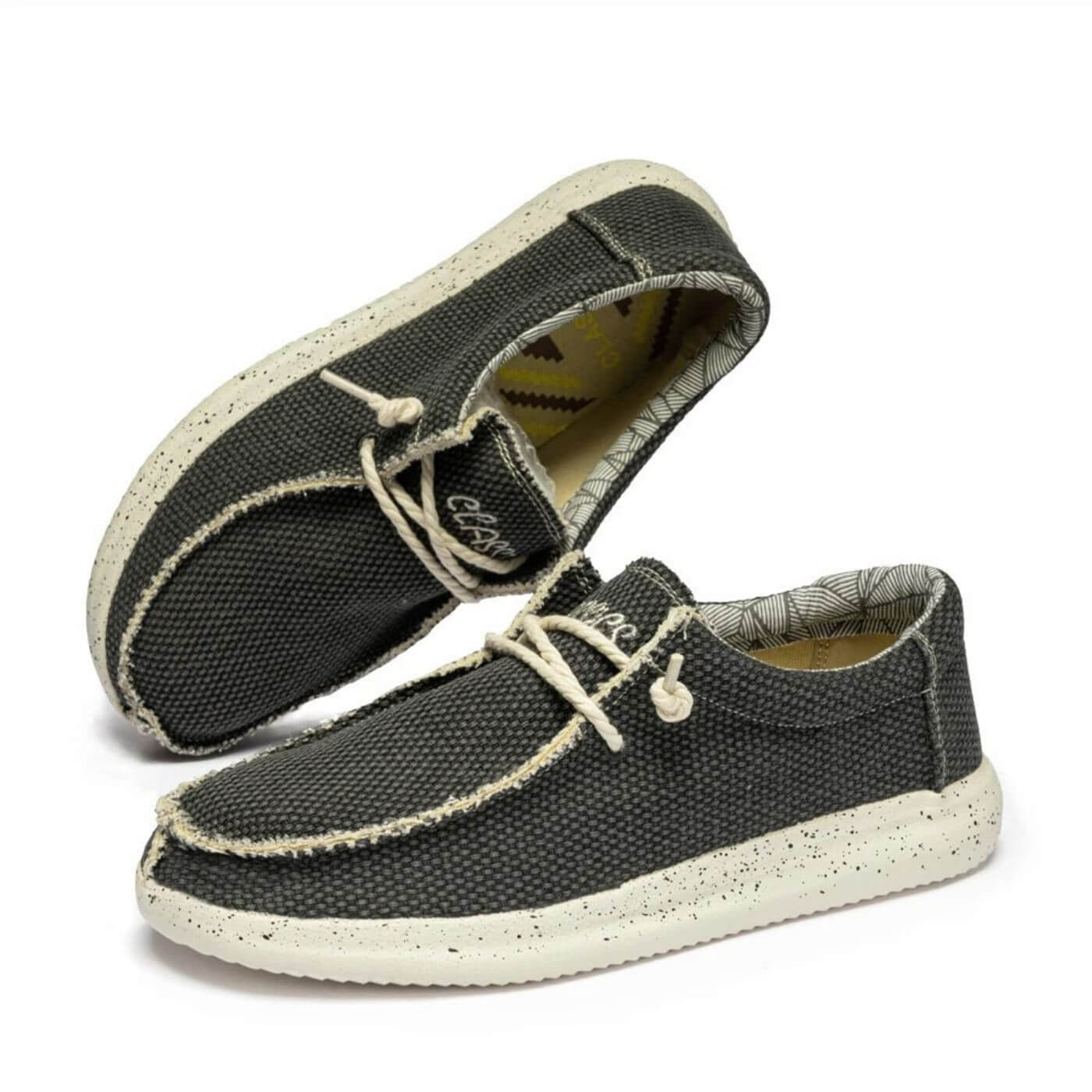 Men's Casual Lightweight Slip-On Shoes with Speckled Flexible Sole
