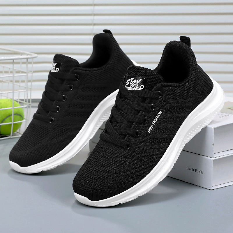 Women's Lace-Up Running Shoes with Cushioned Sole Support