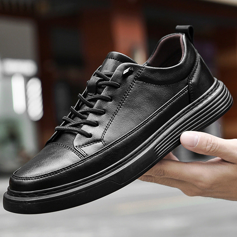 Men’s Low-Top Sneakers with Tonal Stitching and Lace-Up Closure