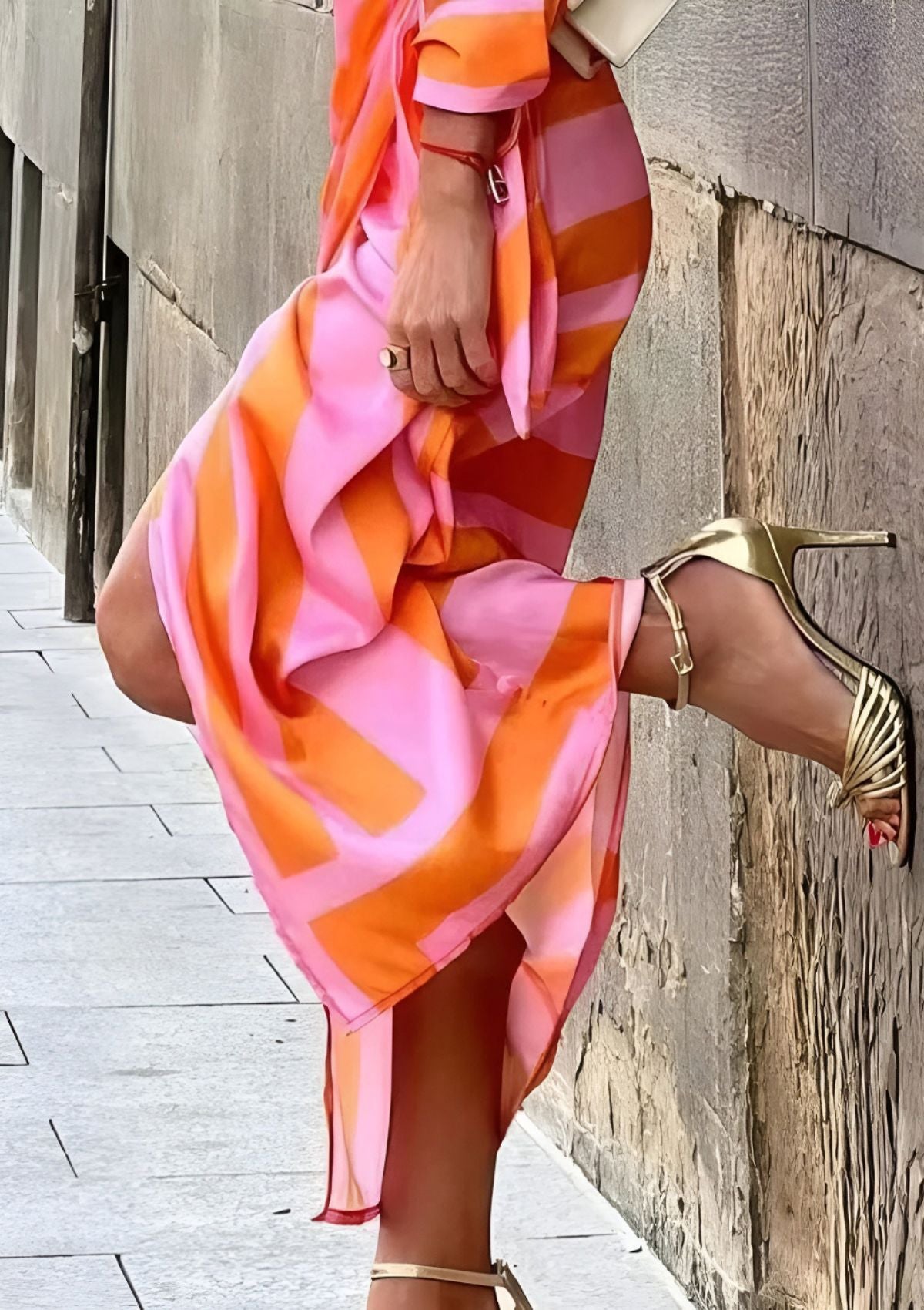 Women's Wrap Dress with Print