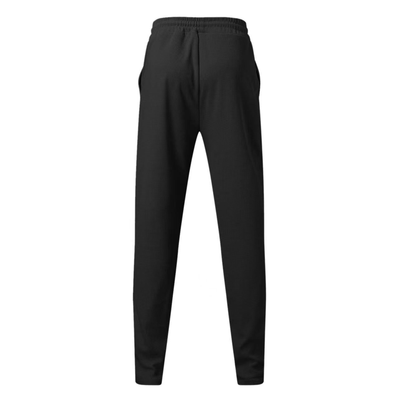 Men's Tracksuit Two Piece Set with Zip Polo Top and Jogger Pants