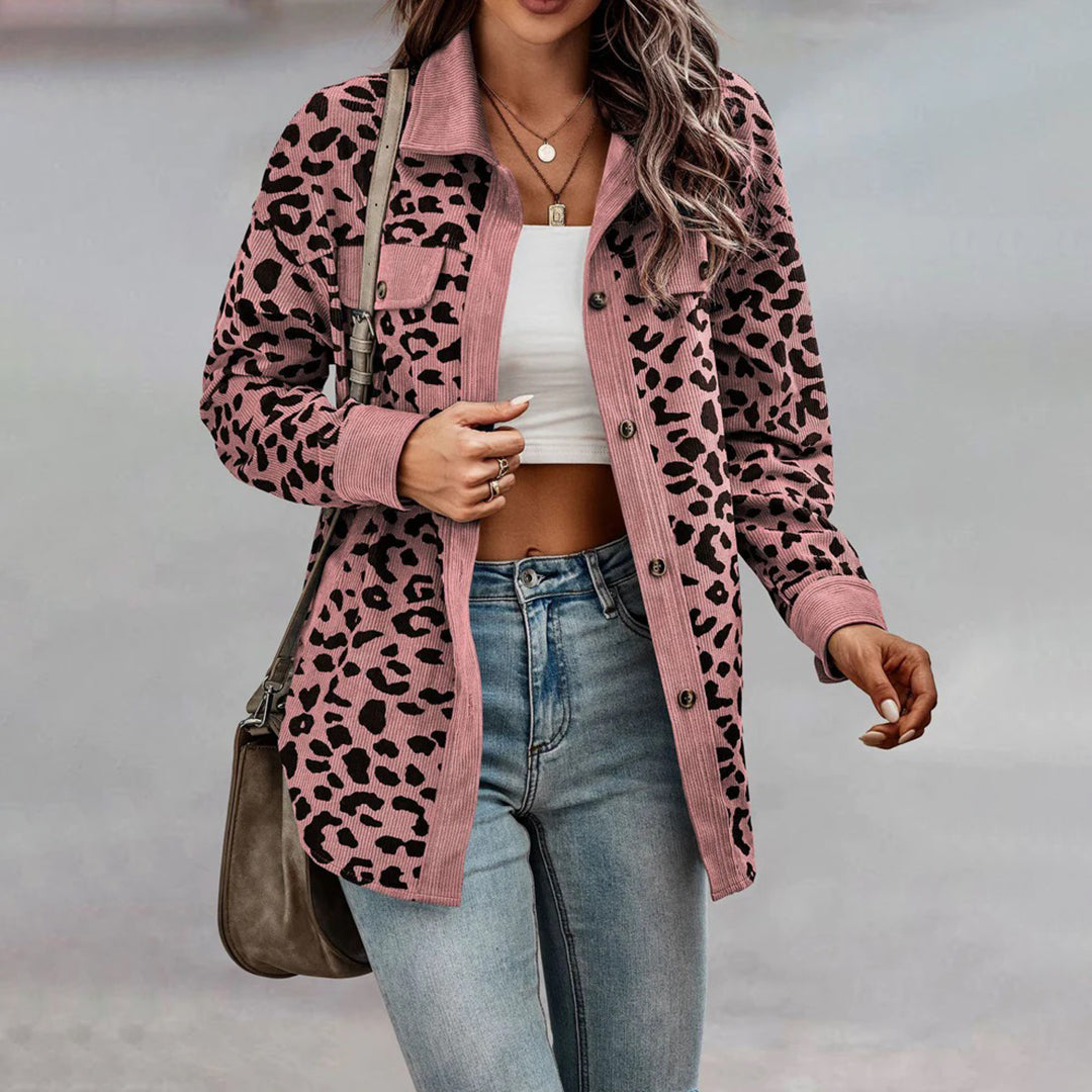 Women's Fitted Leopard Print Blazer