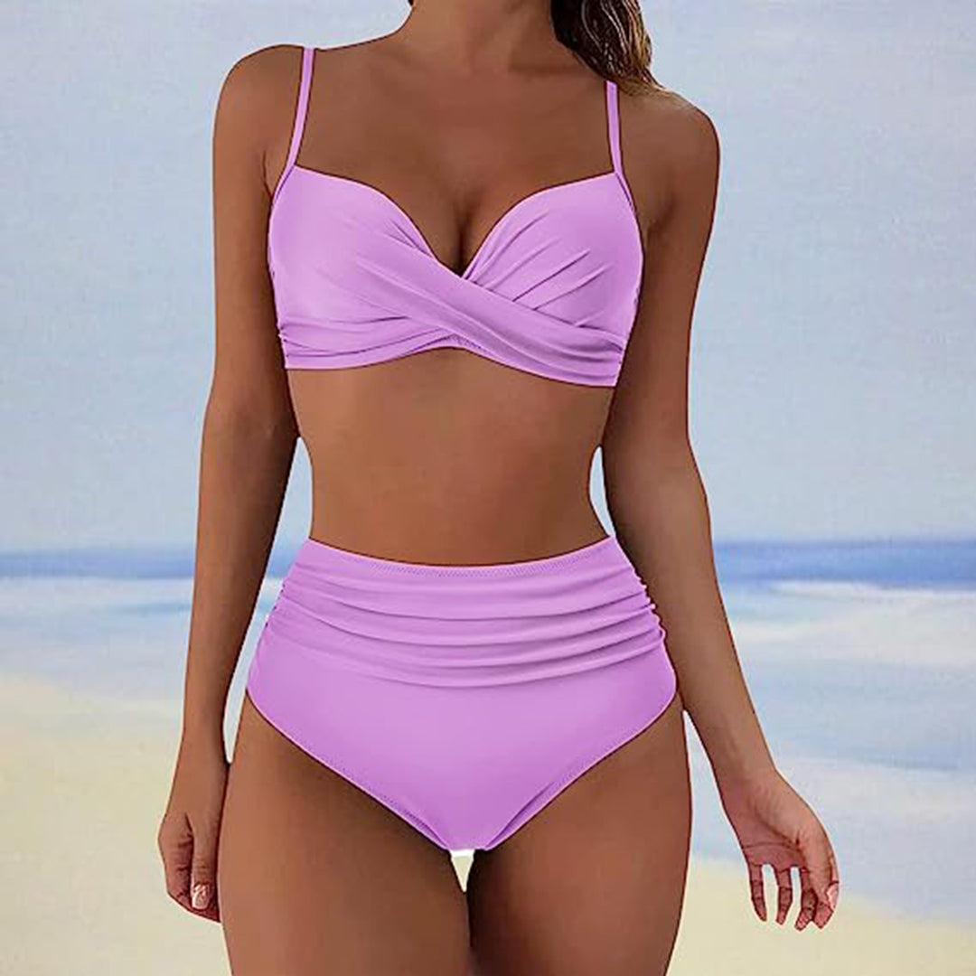 Women's High Waist Bikini Set with Tummy Control