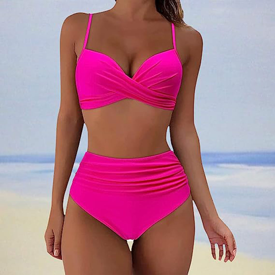 Women's High Waist Bikini Set with Tummy Control
