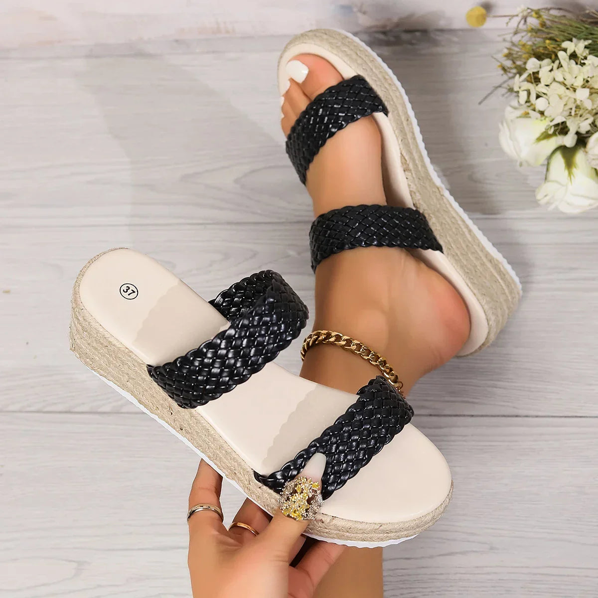 Women's Braided Platform Sandals