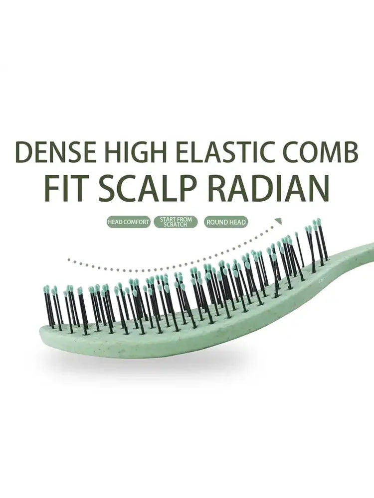 Hair Massage Comb with Nylon Bristles – Detangling Hair Brush for Curly Hair