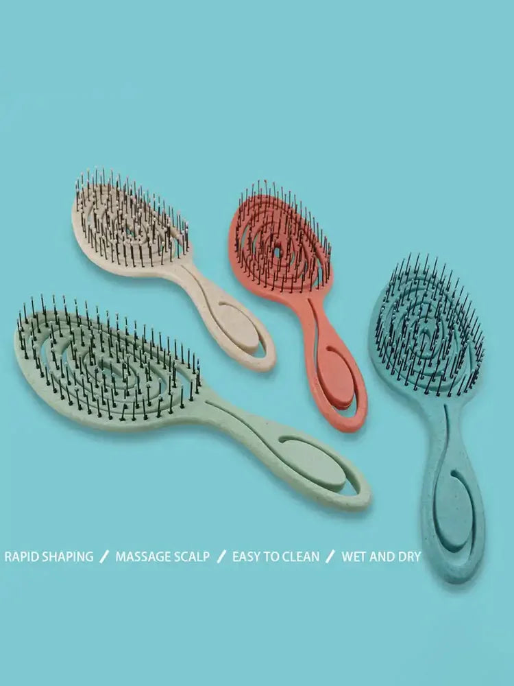 Hair Massage Comb with Nylon Bristles – Detangling Hair Brush for Curly Hair