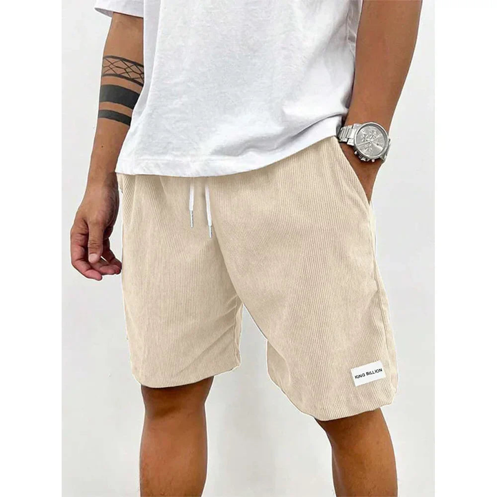 Men's Casual Drawstring Shorts with Relaxed Fit and Side Pockets