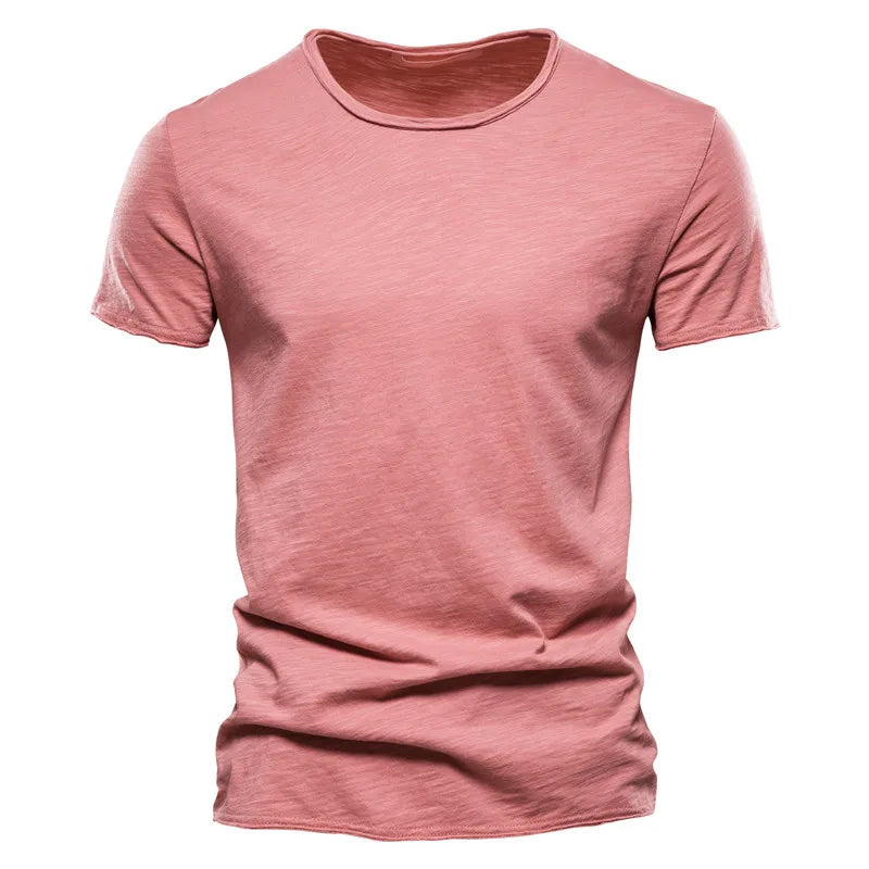 Men's Slim Fit Short Sleeve T-Shirt in 100% Cotton Round Neck