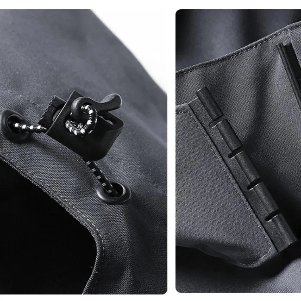 Men's Waterproof Hooded Rain Jacket with Windproof Protection