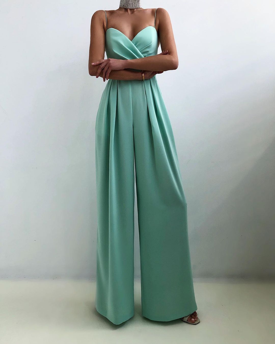 Women's Strappy Elegant Wide-Leg Jumpsuit