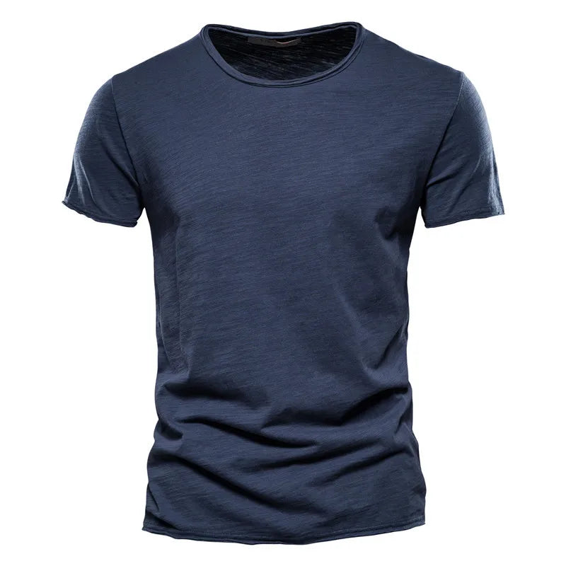 Men's Slim Fit Short Sleeve T-Shirt in 100% Cotton Round Neck