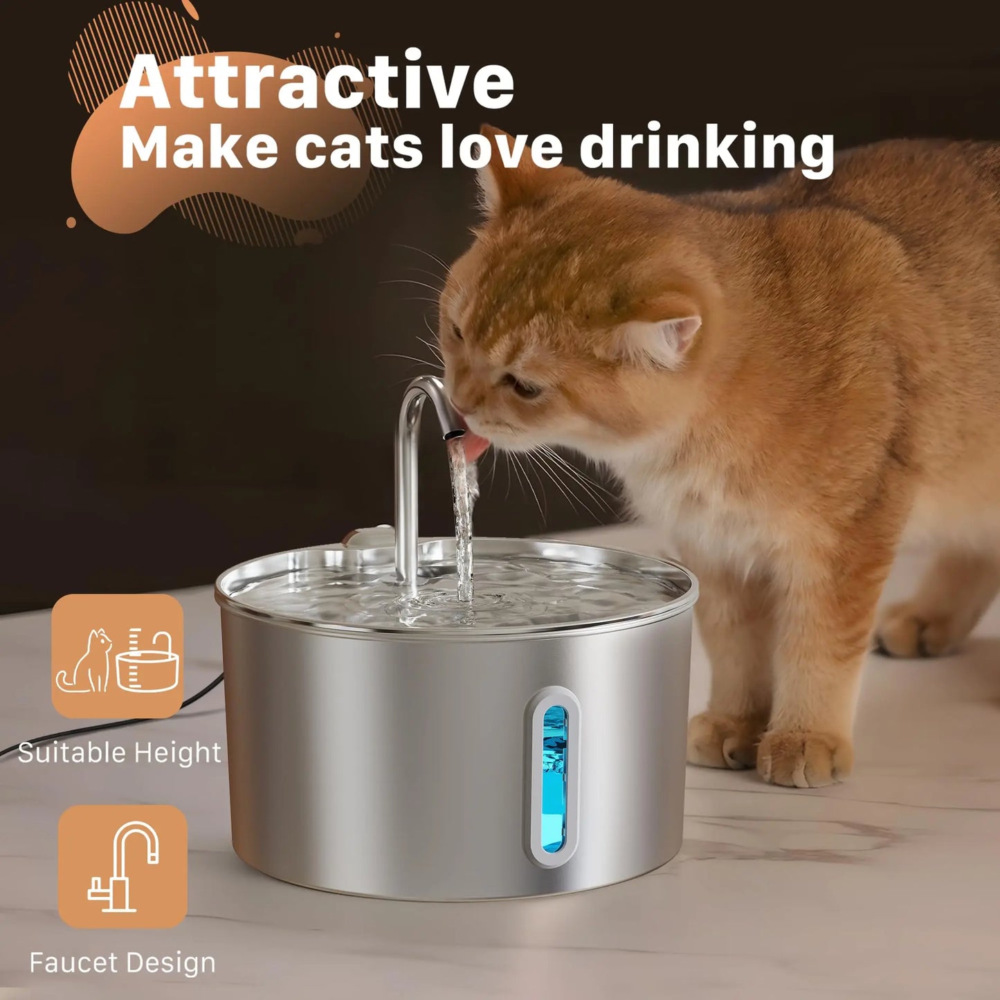 4.5L Smart Automatic Pet Water & Food Dispenser – TuYa APP Control for Cats & Dogs