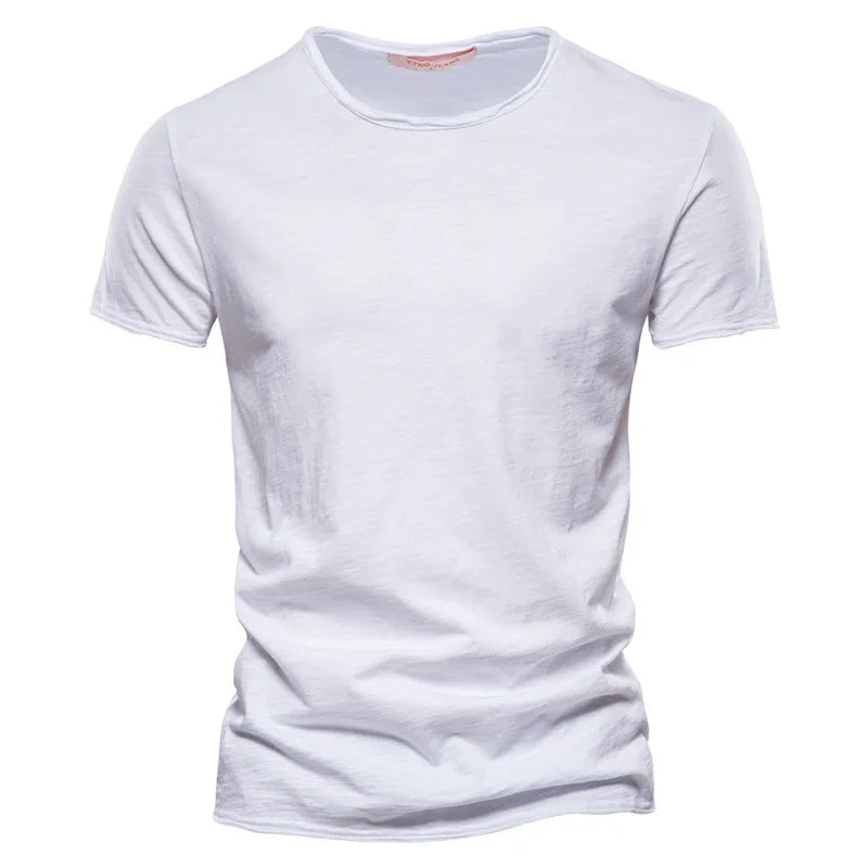 Men's Slim Fit Short Sleeve T-Shirt in 100% Cotton Round Neck