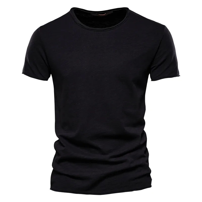 Men's Slim Fit Short Sleeve T-Shirt in 100% Cotton Round Neck