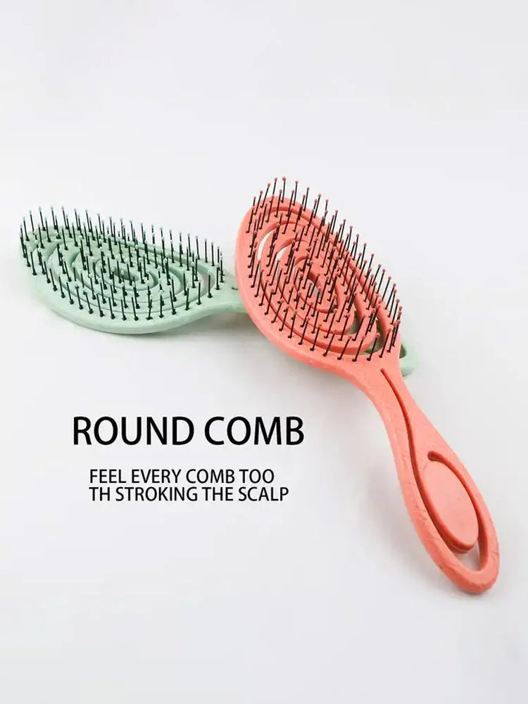 Hair Massage Comb with Nylon Bristles – Detangling Hair Brush for Curly Hair