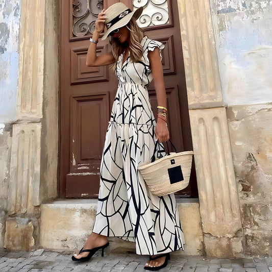 Elegant Printed Dress for Women
