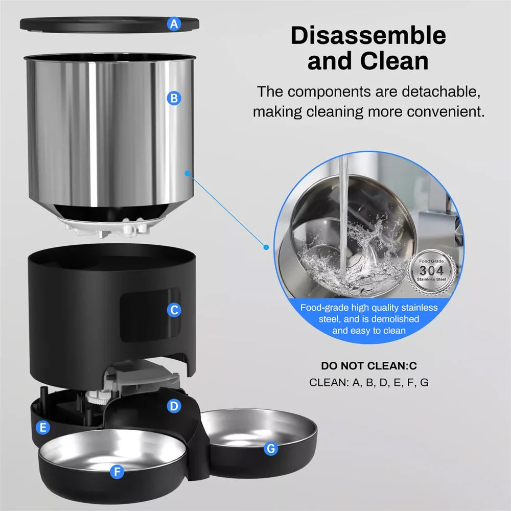 4.5L Smart Automatic Pet Water & Food Dispenser – TuYa APP Control for Cats & Dogs