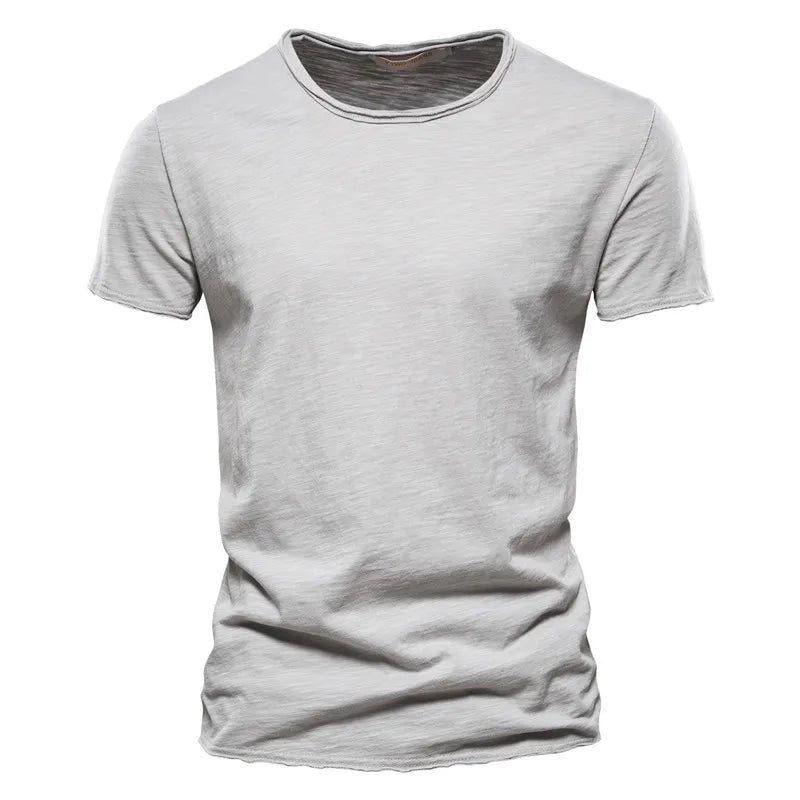 Men's Slim Fit Short Sleeve T-Shirt in 100% Cotton Round Neck