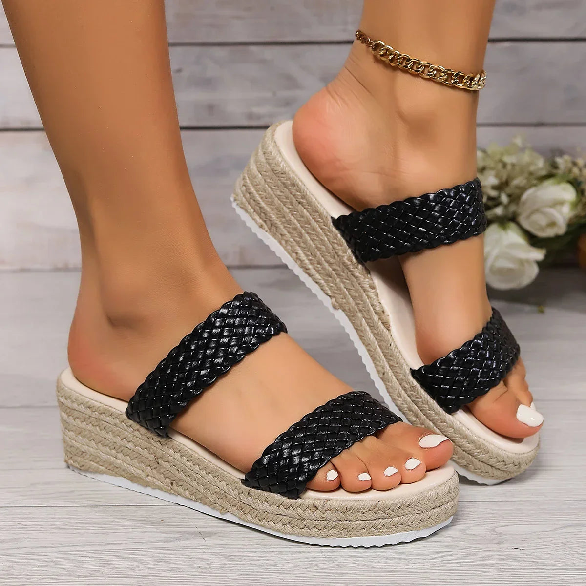 Women's Braided Platform Sandals